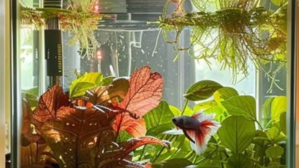 Gambar ikan cupang berjemur.