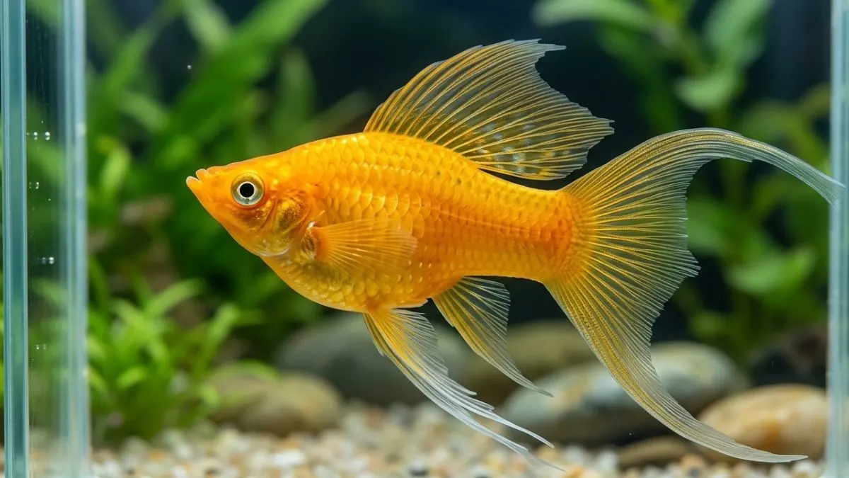 Gambar ikan molly sunkist ribbon