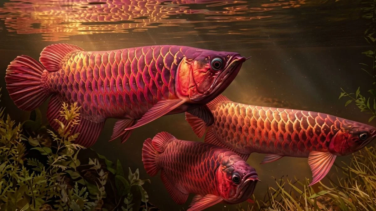 Gambar ikan arwana breeding untuk artikel cara mengawinkan arwana