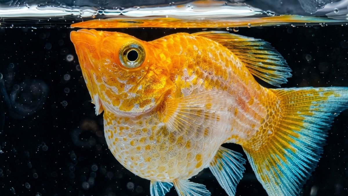 gambar ikan hias molly balon lemon head