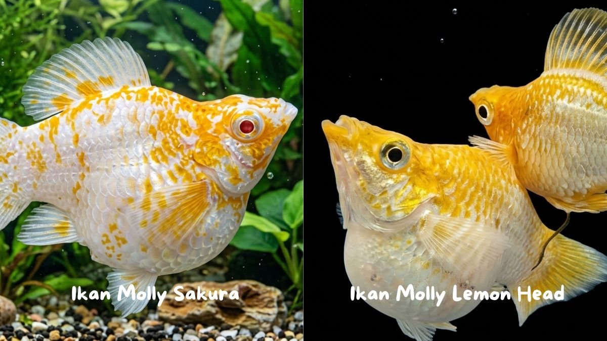gambar-ikan-molly-sakura-dan-lemon-head (1) Gambar ikan molly sakura dan ikan molly lemon head