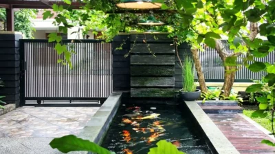 Gambr kolam koi untuk artikel berapa budget bikin kolam koi